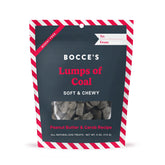 Bocce's Bakery Lumps of Coal soft treats with peanut butter for dogs.