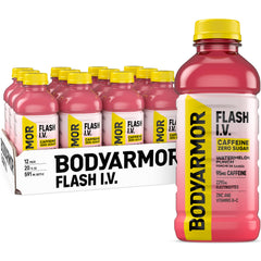 BODYARMOR Flash I.V. Watermelon Bottle for zero sugar hydration with electrolytes