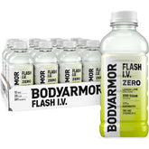 BODYARMOR Flash I.V. Zero Sugar Lemon Lime bottle for rapid post-workout hydration
