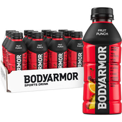 BODYARMOR fruit punch bottle for on-the-go hydration.