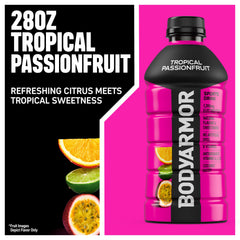 Close-up of BODYARMOR label highlighting natural ingredients