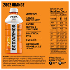 BODYARMOR Zero Sugar Orange pack of 15 bottles keeps hydration handy.