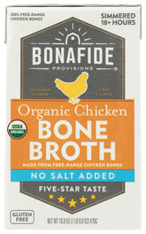 Bonafide Provisions bone broth bottle with rich aroma, ready to simmer.