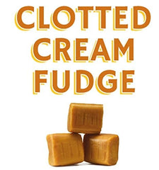 Bonds of London clotted cream fudge close up of bite sized cubes, perfect for tea time or gifting