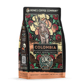 Bones Coffee Colombia almonds aroma enhances mornings with a nutty, inviting flavor.