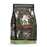 Bones Coffee Ethiopia ground coffee bag for auto drip brewing.