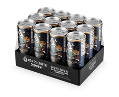 Bones Coffee Salty Siren Latte on-the-go can, ideal for quick pick-me-ups.