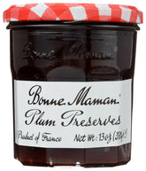 Bonne Maman Plum Preserves jar-front shows classic French charm for toast-ready use