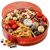 Bonnie and Pop chocolate gift basket packaging for festive gifting, ideal for Lunar New Year.