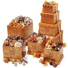 Bonnie and Pop gift tower elegant stacked boxes for celebrations