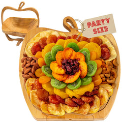 Bonnie and Pop dried fruit and nut gift basket; a healthy, shareable snack assortment for celebrations.