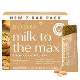 Boobie Bar Superfood Peanut Butter Lactation Bar front view, convenient milk-support snack for nursing moms.