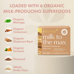 Boobie Bar nutrition label view highlighting vegan, gluten-free, dairy-free attributes.