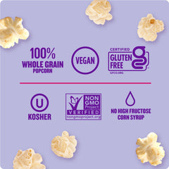 Angie's BOOMCHICKAPOP kettle corn for on-the-go snacks during road trips.
