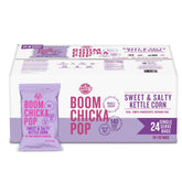 Angie's BOOMCHICKAPOP Sweet & Salty kettle corn bag close-up for a ready-to-eat snack.