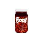 Boon Sauce Chili Oil bottle adds bold heat and umami to dishes.
