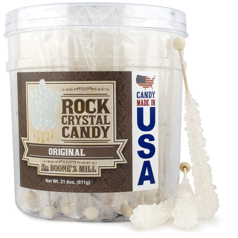 Boone's Mill rock crystal stick, clear original flavor, ideal for buffets and color decor.
