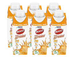 BOOST Breeze Orange bottle front for on the go nutrition.