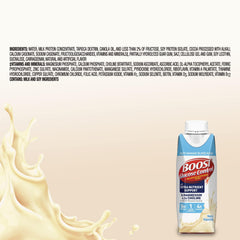 BOOST Glucose Control vanilla pour into glass for balanced nutrition on the go