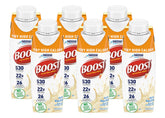 BOOST Very High Calorie Vanilla bottle showing dense nutrition for on-the-go meals