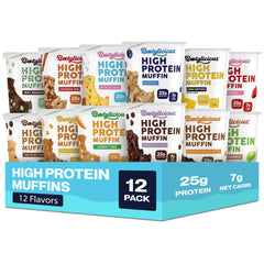 Bootylicious Double Chocolate muffin: high-protein snack for breakfast or post-workout.