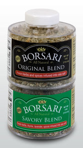 Borsari savory salt bottle showcases bold flavor for meats and vegetables