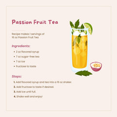 Bossen Passion Fruit Syrup glass with ice ready for a cold drink