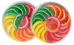 Boston Fruit Slices two-pack in acetate circle, classic bite-sized fruit candy for sharing.