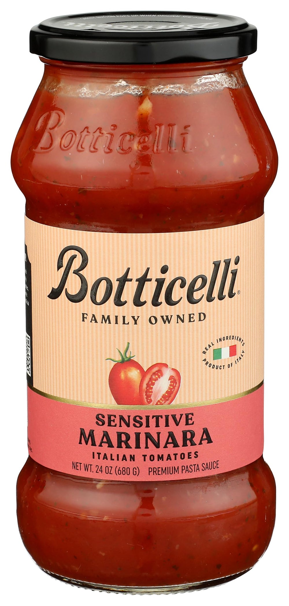 Botticelli Marinara Sauce bottle highlights rich, Italian flavor ideal for weeknight pasta.