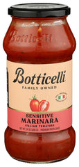Botticelli Marinara Sauce bottle highlights rich, Italian flavor ideal for weeknight pasta.