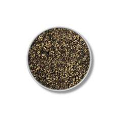 Bourbon Smoked Pepper on a grill plate demonstrating seasoning for burgers