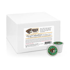 Boxer Coffee decaf pods offering flavorful evenings with convenience.