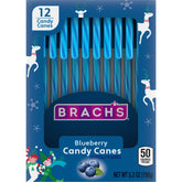 Brach’s Blueberry Candy Canes wrapped, perfect for sharing and gifting.