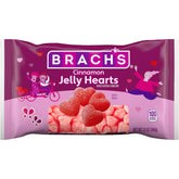 Brach’s Cinnamon Jelly Hearts bag on display, a shareable Valentine’s treat with spicy-sweet flavor.