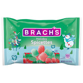 Brach's Holiday Spicettes red and green gumdrops in a festive bowl for holiday snacking.