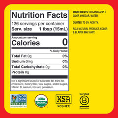 Bragg ACV bottle close-up highlighting the Mother culture and organic quality.