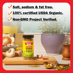 Bragg Sprinkle over veggies adding bright flavor and aroma
