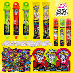 Brain Blasterz Mega Sour Lollipop Selection for tangy pops and playful snacking.