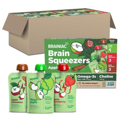 Brainiac Applesauce Apple pouch offers a kid-friendly unsweetened snack for on-the-go lunches