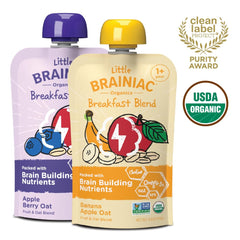 Brainiac BrainPack highlights omega-3 DHA/EPA and choline in a pouch.