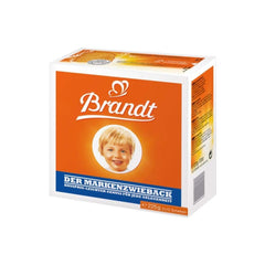 Brandt Zwieback Rusk pairs with cream cheese and toppings.