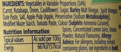 Branston Original Pickle chunky vegetables close-up highlighting texture