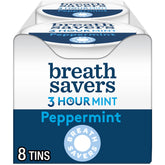 Breath Savers 3-Hour Mint tin front view for on-the-go freshness