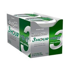 Breath Savers sugar-free mints tin highlights sugar-free mint for on-the-go freshness.