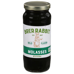 Brer Rabbit Unsulphured Molasses bottle showcasing mild flavor and light color for subtle sweetness