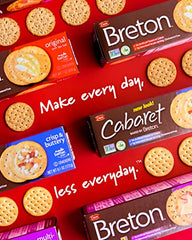Breton Original Crackers with meat and spread, perfect starter bites