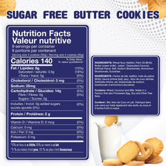 BREXONIC Sugar Free Butter Cookies close-up reveals crisp edges and creamy butter crumb