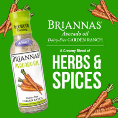 BRIANNAS Avocado Oil Garden Ranch herbs convey a vibrant, dairy-free alternative