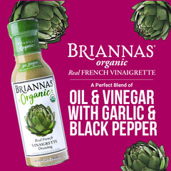 Close-up of premium organic ingredients in BRIANNAS vinaigrette highlighting quality