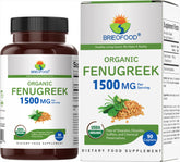 Brieofood Fenugreek bottle pour with high-potency 1500mg per serving.